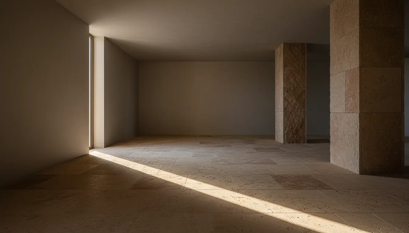 Soft light illuminating a serene architectural space