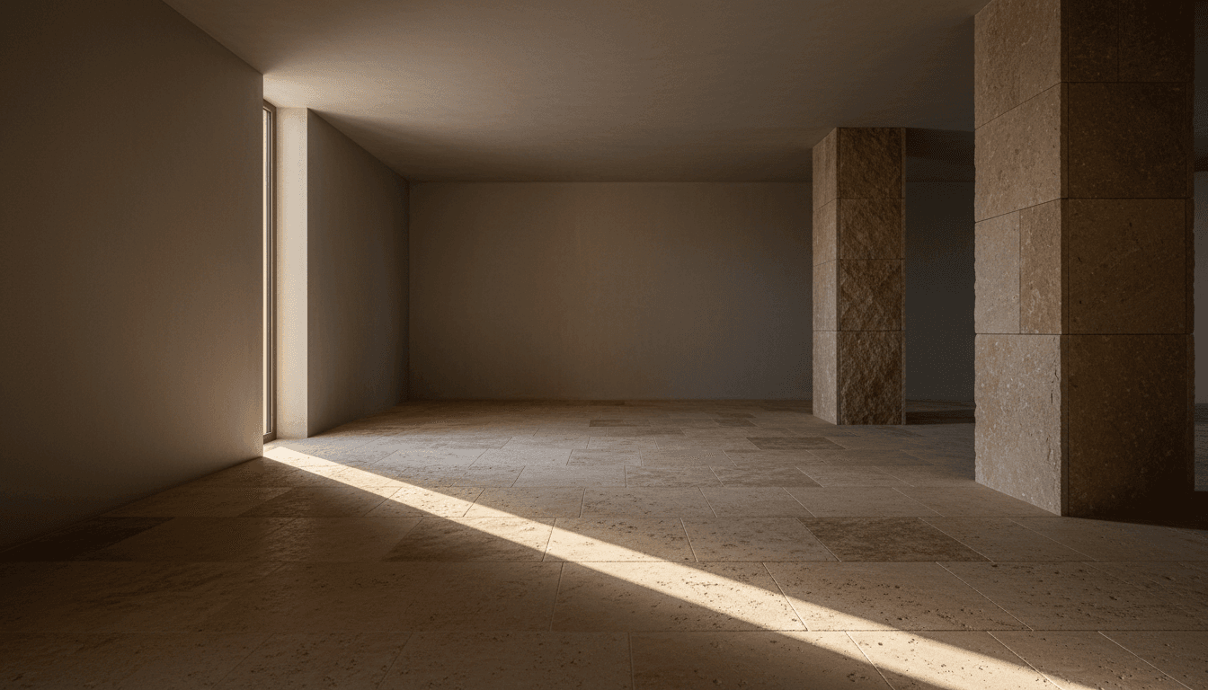 Soft light illuminating a serene architectural space
